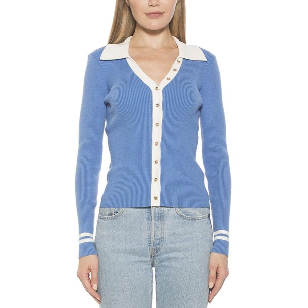 Alexia Admor Womens  Charlie Cardigan, Blue
